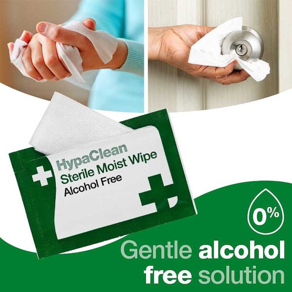 HypaClean Sterila Moist Wipes, Alcohol - Free - Image 2