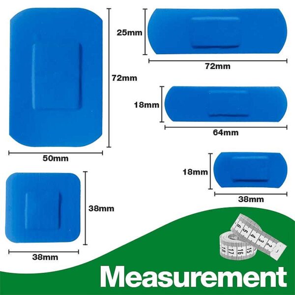 HypaPlast Blue Metal Detectable Plasters, Assorted (Pack of 100) - Image 4