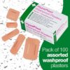 HypaPlast Pink Washproof Plasters, Assorted (Pack of 100) - Image 4