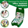 Evolution British Standard Compliant Workplace First Aid Kit in Green Case (Medium) - Image 2