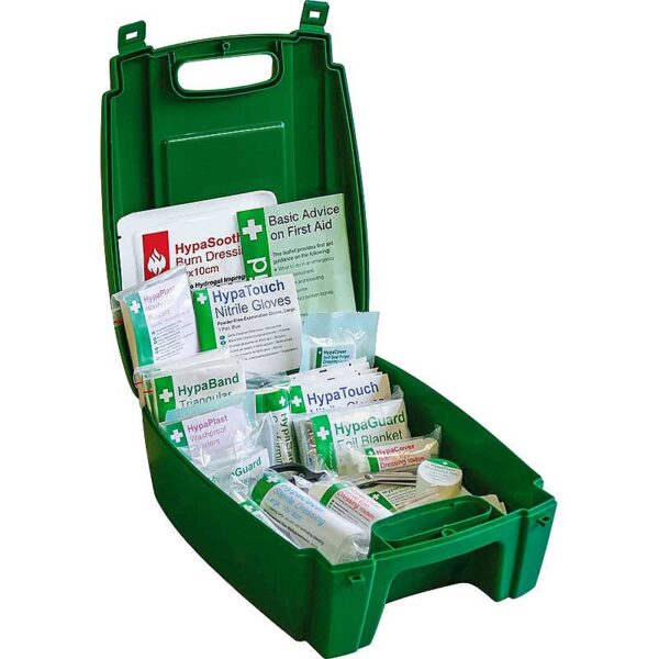 Evolution British Standard Compliant Workplace First Aid Kit in Green Case (Small)