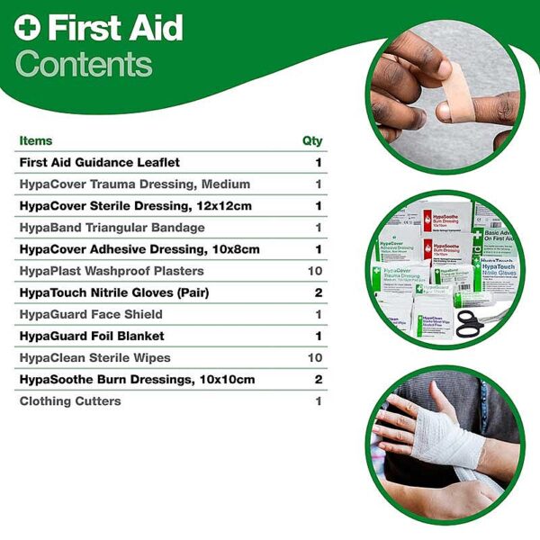 Travel and Motoring First Aid Kit in Nylon Bag - Image 3