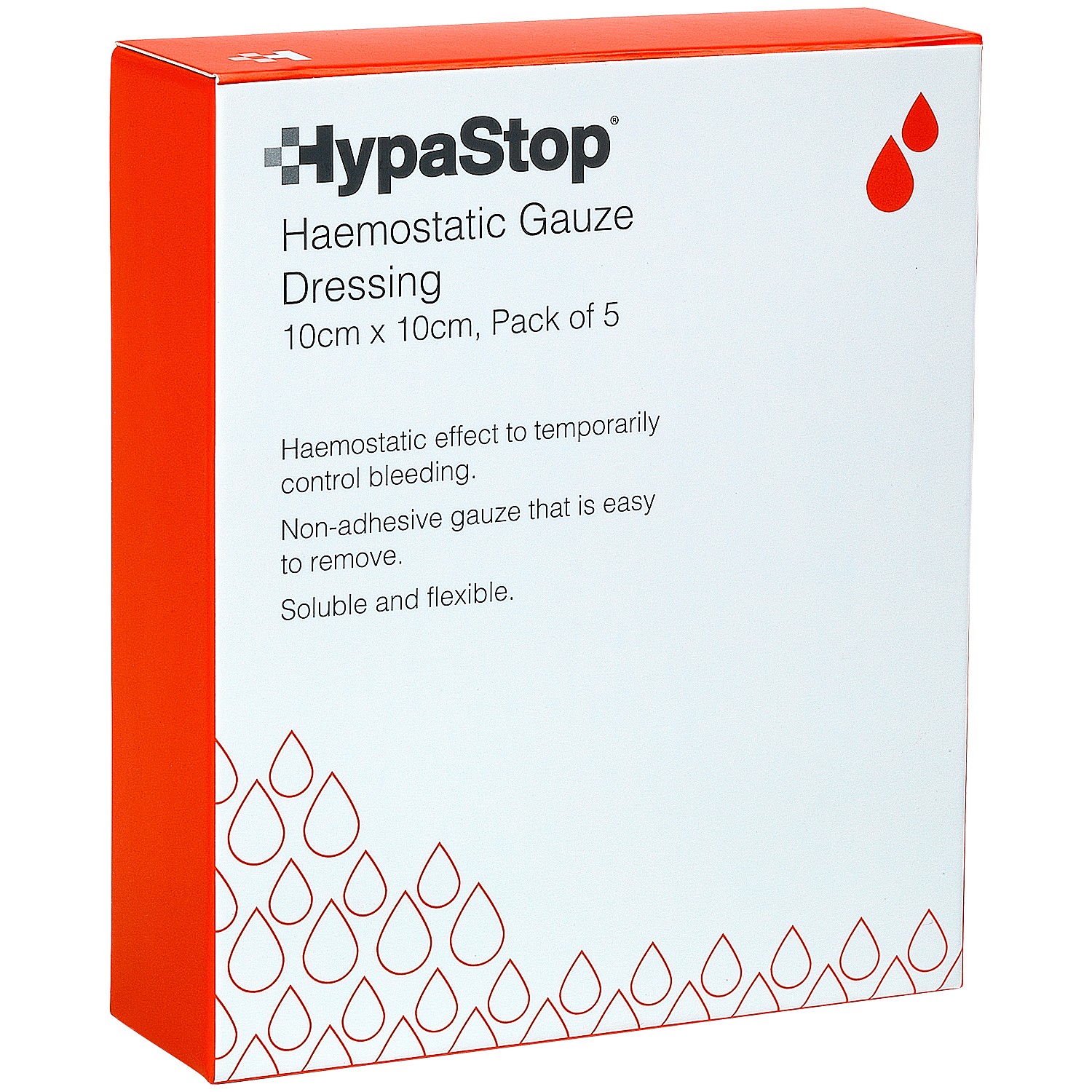 HypaStop Haemostatic Gauze, 10cm x 10cm (Pack of 5)