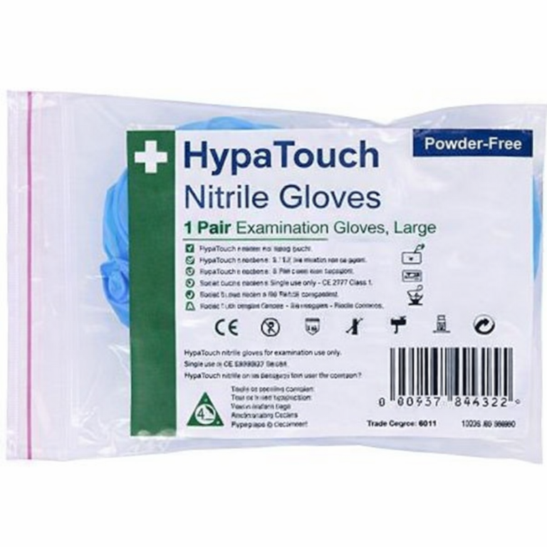 HypaTouch Nitrile Gloves, Large (1 pair)
