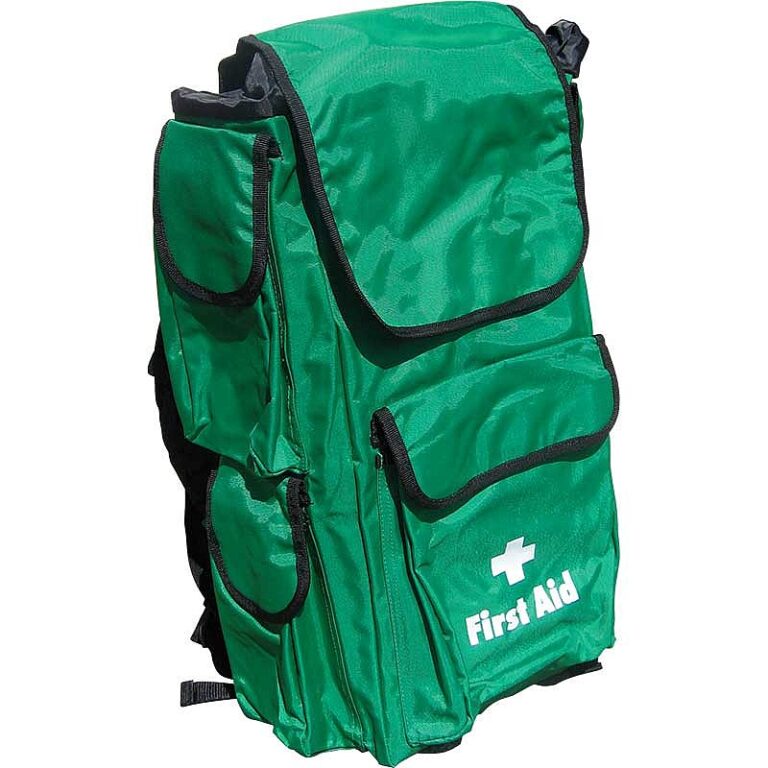 First aid Rucksack Nylon, green, empty